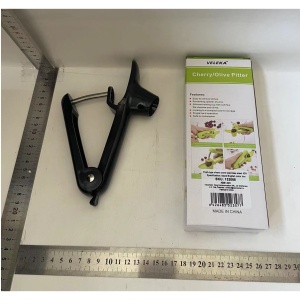 Dispozitiv de Scos Samburi, Flippy, Manual, cu 1 Gaura, pentru Cirese/Masline, 20.5 x 3.8 x 13 cm, din ABS+Otel Inoxidabil, cu Maner, Negru - Img 2