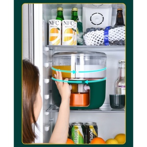 Dozator de apa Flippy, 3 compartimente rotative, capacitate mare de 6l, verde - Img 6