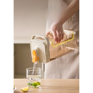 Dozator portabil pentru bauturi Flippy, 3.5 litri, capac etans, duza deschidere/inchidere, recipent din plastic, gradat, filtru, maner, 29.7 x 14.1 x 14.4 cm, pentru diverse bauturi, alb - Img 4