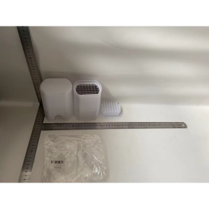 Feliator de Fructe si Legume, Flippy, Multifunctional, Taietor Manual, Inox, Plastic, pentru Bucatarie, Vertical, 13x9x8 cm, Alb - Img 2