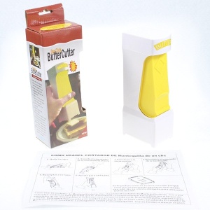 Feliator manual de unt Flippy, material plastic, design usor si practic, 20x6x8.5 cm, Butter Cutter, alb - Img 6