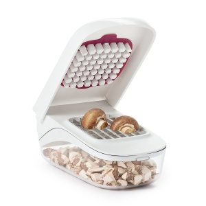 Feliator pentru Legume, Flippy, Ustensila Bucatarie, Presa Manuala pentru Carfoi Pai, Multifunctional, 20x12.5x10 cm, ABS, Alb - Img 3