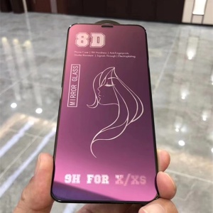 Folie de Protectie, Flippy, pentru iPhone 15 Pro Max, Tempered Glass Mirror 8D, Efect Oglinda, HD, Violet - Img 4