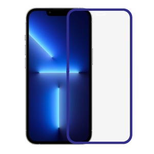 Folie de Sticla Securizata pentru Apple iPhone 15, Flippy, Luminous, Margine Fosforescenta Neon din Silicon, Mat, Anti-Amprenta, Protectie Completa, 9H, Albastru - Img 1