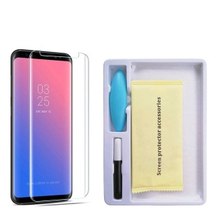 Folie Sticla Samsung Galaxy S9 Plus Full Glue Nano Water Transparent - Img 4