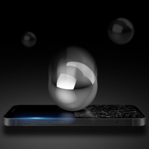Folie Sticla securizata electrostatica Flippy pentru iPhone XS Max / 11 Pro Max, Sticla ESD, Top Glass, Anti-static, Negru - Img 2