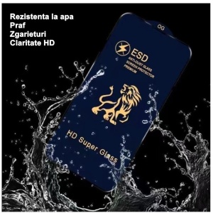 Folie Sticla securizata Flippy compatibila cu Xiaomi Redmi Note 12 Pro 5G Full Sticla ESD, Top Glass, Anti-static, Negru - Img 3