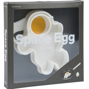 Forma pentru Alimente, Flippy, pentru Omlete/Prajituri/Clatite, din Silicon, Model Astronaut,15 x 11.5 x 2 cm, Alb - Img 1