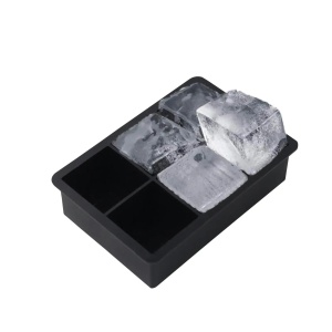 Forma pentru Gheata, Flippy, 6 Forme Patrate cu Capac, din Silicon, 17 x 12 x 6 cm, Negru - Img 3