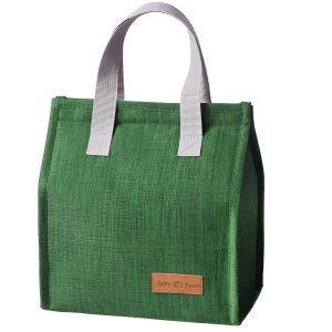 Geanta Termoizolanta Tip Bento Bag Flippy, Camping Cooler, Aluminiu, 22.5x13x25,5 cm, 3.3 L, Verde - Img 1