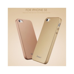 Husa Apple iPhone 5/5S/SE IPAKY Full Cover 360 Auriu cu Folie Cadou - Img 9