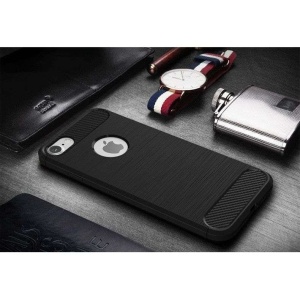 Husa Apple iPhone 6/6S Tpu, carbon, Negru - Img 4