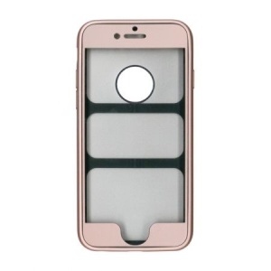 Husa Apple iPhone 6 Plus Full Silicone 360 Auriu + Folie de protectie - Img 3