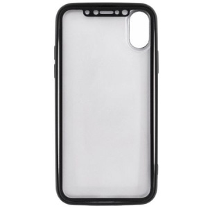 Husa Apple iPhone X Full Silicone 360 Negru + Folie de protectie - Img 5