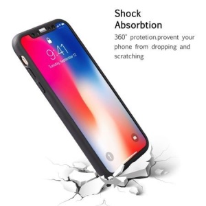 Husa Apple iPhone X IPAKY Full Cover 360 Negru + Folie Cadou - Img 9