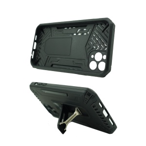Husa de protectie Flippy compatibila cu Apple iPhone 11 Defender Model 4 cu suport, Negru - Img 5