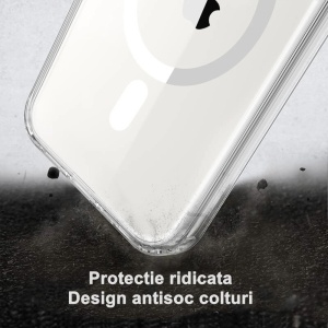 Husa de protectie Flippy compatibila cu Apple iPhone 15 Plus, MagSafe Blister, gaura mare camera, transparenta - Img 5
