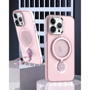 Husa de protectie Flippy, cu incarcare Wireless, Tehnologie Magsafe, TPU, Inel magnetic rotativ cu functie de suport, pentru Samsung Galaxy S23 Ultra , Rose Gold - Img 6