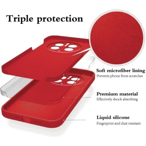 Husa de Protectie, Flippy, pentru Huawei Mate 50 Pro, Liquid Silicone, cu Microfibra pe Interior, Protectie Antisoc, Compatibil Incarcare Wireless, Rosu - Img 11