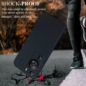 Husa de Protectie, Flippy, pentru Huawei P60 Pro, Liquid Silicone, cu Microfibra pe Interior, Protectie Antisoc, Compatibil Incarcare Wireless, Negru - Img 5