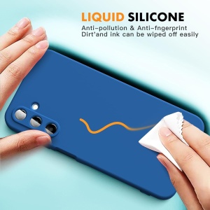 Husa de Protectie, Flippy, pentru Samsung Galaxy A15, Liquid Silicone, cu Microfibra pe Interior, Protectie Antisoc, Compatibil Incarcare Wireless, Albastru - Img 7