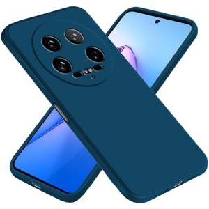 Husa de Protectie, Flippy, pentru Xiaomi 14 Ultra, Liquid Silicone, cu Microfibra pe Interior, Protectie Antisoc, Compatibil Incarcare Wireless, Albastru - Img 4