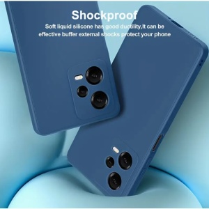 Husa de Protectie, Flippy, pentru Xiaomi Redmi Note 12 Pro 5G, Liquid Silicone, cu Microfibra pe Interior, Protectie Antisoc, Compatibil Incarcare Wireless, Albastru - Img 4
