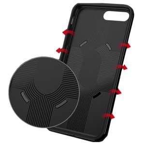 Husa de protectie pentru Apple iPhone 7/8 Ipaky Ring Negru - Img 2