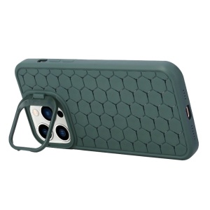 Husa de Protectie TPU, Flippy, pentru Apple iPhone 14 Pro, 3D Cube, cu Inel, Protectie Camera, Antisoc, Antizgariere, Antialunecare, Acoperire Completa, Verde - Img 3