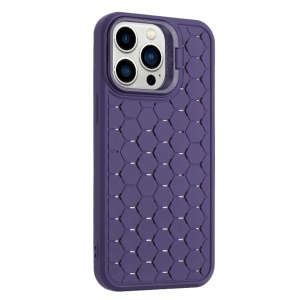 Husa de Protectie TPU, Flippy, pentru Apple iPhone 15 Pro Max, 3D Cube, cu Inel, Protectie Camera, Antisoc, Antizgariere, Antialunecare, Acoperire Completa, Mov - Img 5
