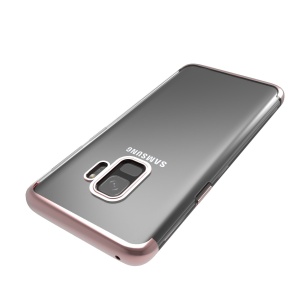 Husa Huawei P20 Lite Transparent cu Margini Roz-Aurii - Img 5
