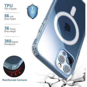 Husa Magsafe Acrylic two-in-one large hole magnetic shell pentru IP13 PRO 6.1 Transparenta - Img 16