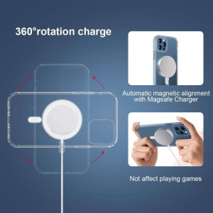 Husa Magsafe Acrylic two-in-one large hole magnetic shell pentru IP13 PRO 6.1 Transparenta - Img 18