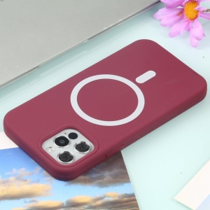 Husa MagSafe liquid large hole magnetic shell pentru Apple iPhone 11, Full Cover, Liquid Silicone, Magnetica, Incarcare Wireless, Flippy, Mov - Img 3
