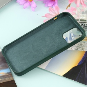 Husa MagSafe liquid large hole magnetic shell pentru Apple iPhone 13 Pro, Full Cover, Liquid Silicone, Magnetica, Incarcare Wireless, Flippy, Verde - Img 5