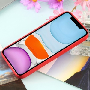 Husa MagSafe liquid large hole magnetic shell pentru Apple iPhone 14 Pro, Full Cover, Liquid Silicone, Magnetica, Incarcare Wireless, Flippy, Rosu - Img 4