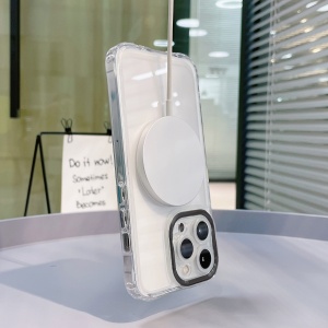 Husa MagSafe Silicone pentru iPhone 12 Pro Max, Flippy, Transparenta, Magnetica, Extra Protectie Camera Negru - Img 6