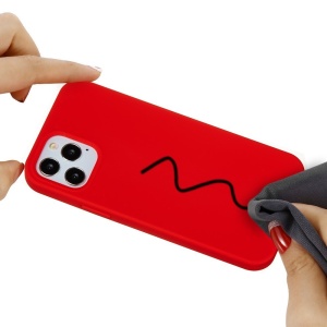 Husa pentru Apple iPhone 14 Flippy, Liquid Silicone, cu Microfibra pe interior, Protectie Antisoc, Rosu - Img 4