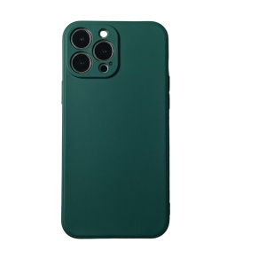 Husa pentru Apple iPhone 14 Plus Flippy, Liquid Silicone, cu Microfibra pe interior, Protectie Antisoc, Dark Green, Verde inchis - Img 5
