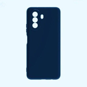 Husa pentru Huawei NOVA Y70, Flippy, Liquid Silicone, cu Microfibra pe interior, Protectie Antisoc, Navy Blue - Img 3
