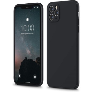 Husa protectie compatibila cu Apple iPhone 11 Pro Liquid Silicone Case Negru - Img 4