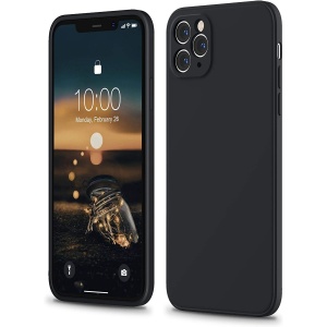 Husa protectie compatibila cu Apple iPhone 11 Pro Max Liquid Silicone Case Negru - Img 4