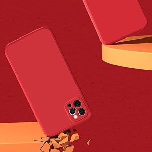 Husa protectie compatibila cu Apple iPhone 11 Pro Max Liquid Silicone Case Rosu - Img 2