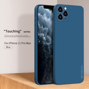 Husa protectie compatibila cu Apple iPhone 11 Pro Max Liquid Silicone Case Albastru inchis - Img 14