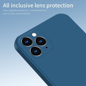 Husa protectie compatibila cu Apple iPhone 11 Pro Max Liquid Silicone Case Albastru inchis - Img 24