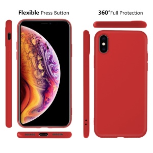 Husa protectie compatibila cu Apple iPhone X/XS Liquid Silicone Case Rosu - Img 13