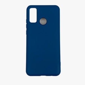 Husa protectie compatibila cu Huawei P Smart 2020 Liquid Silicone Case Albastru inchis - Img 4