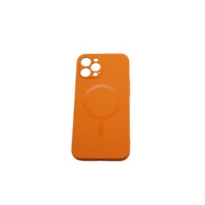 Husa protectie Flippy compatibila cu Apple iPhone 12 Pro Max Mag Safe Silicone Portocaliu - Img 2