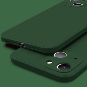 Husa protectie, Flippy, compatibila cu Huawei P40 lite Liquid Silicone Verde - Img 2