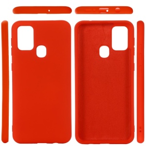 Husa protectie Flippy compatibila cu Samsung Galaxy A21S Liquid Silicone Case Rosu - Img 2